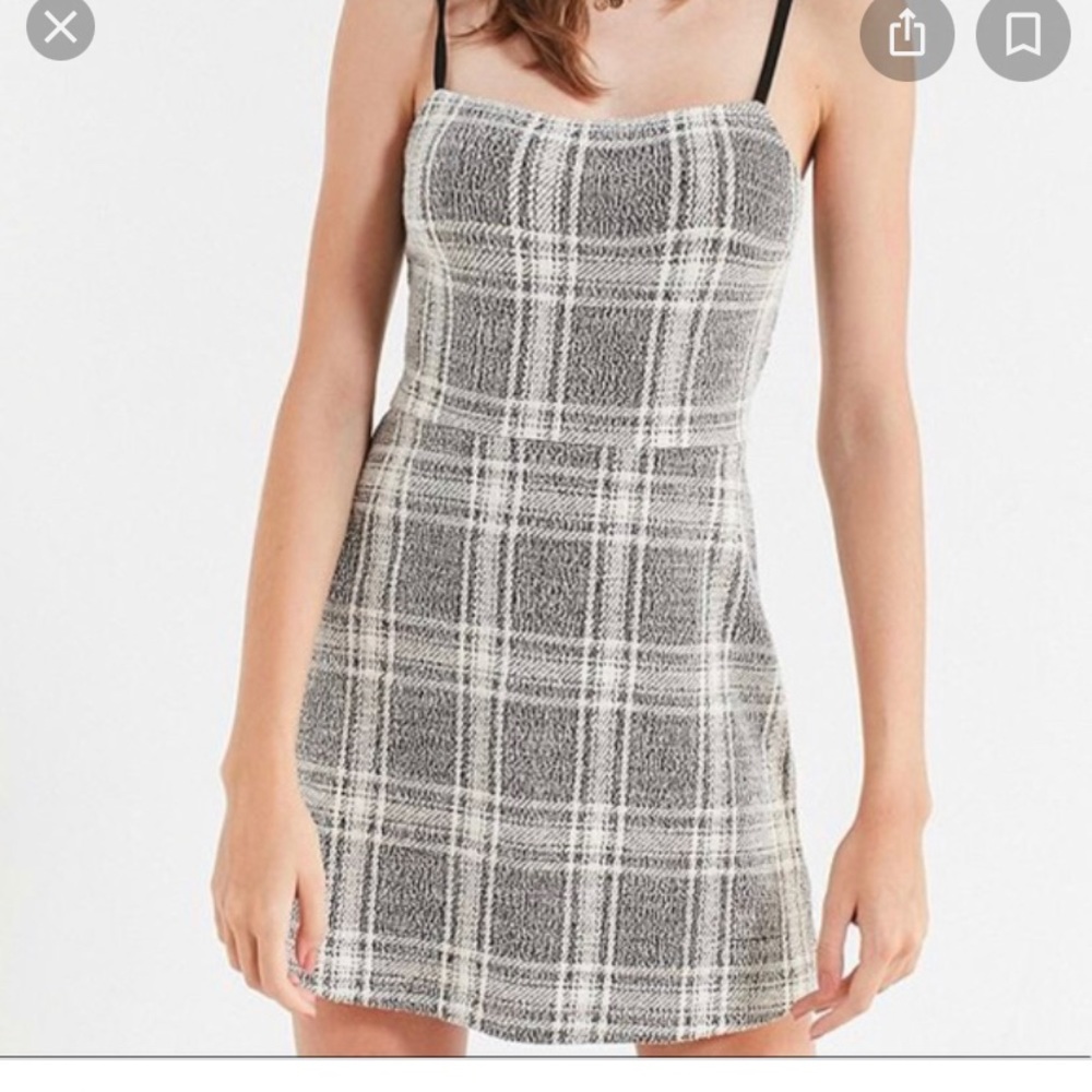 Urban Outfitters Plaid Black and White Dress